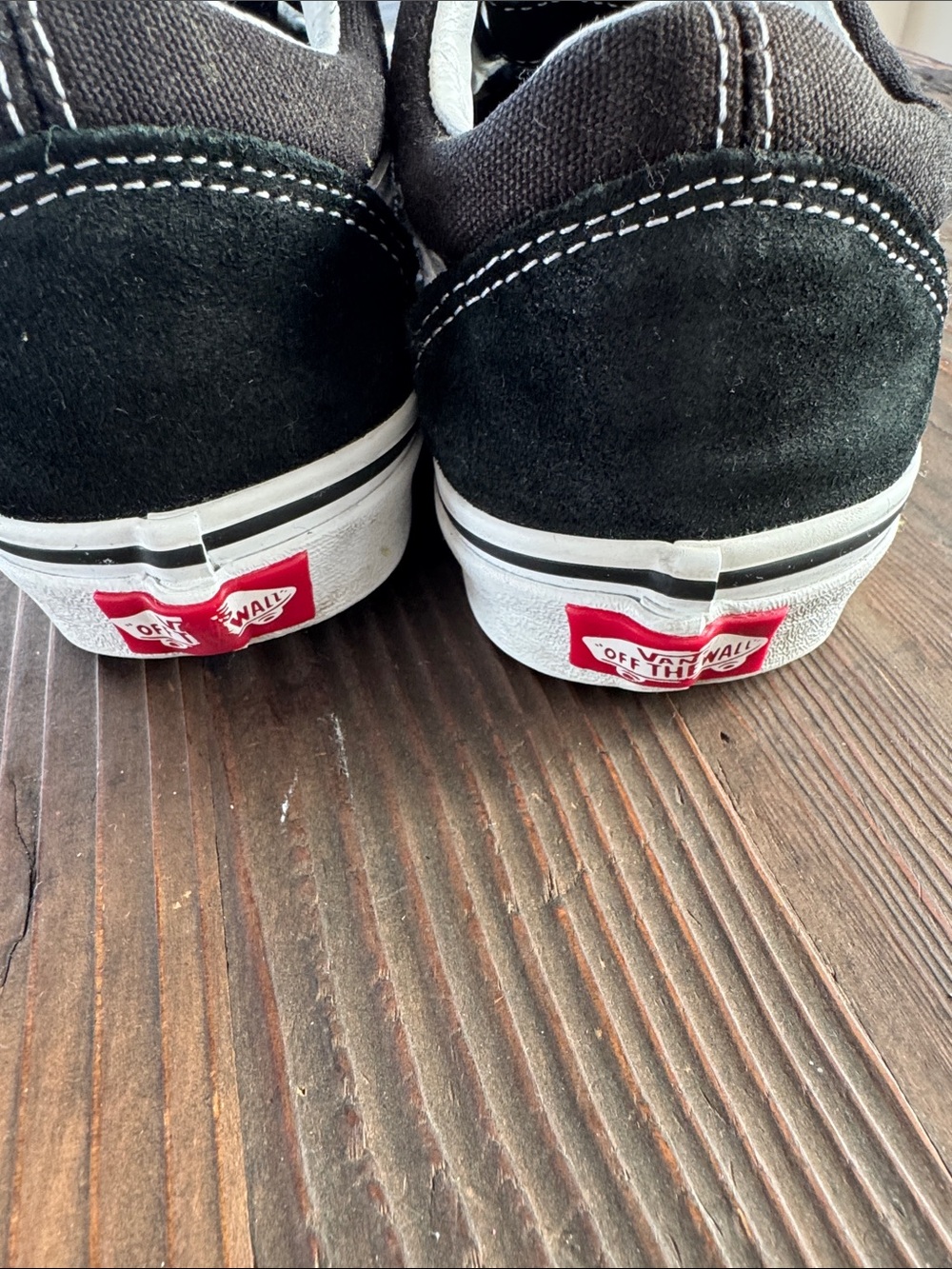 Vans Black & White Velcro Skate Sneakers - Picture 3 of 3